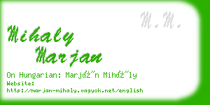 mihaly marjan business card